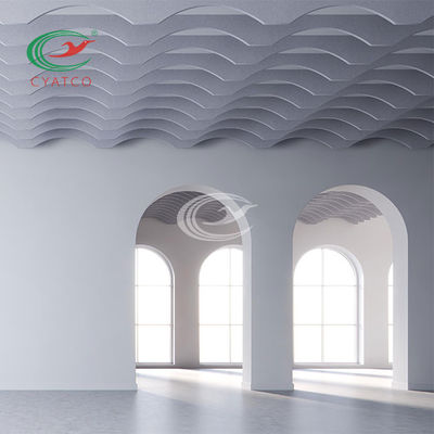 Ποιότητα  SGS Polyester PET Acoustic Ceiling Panels Harmless Mildewproof εργοστάσιο