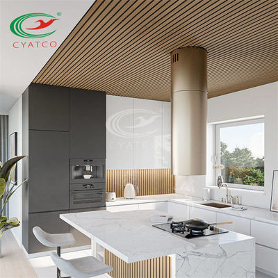 Ποιότητα  SGS Interior Vertical Wood Slat Wall Durable Soundproof For Studio εργοστάσιο