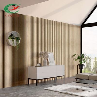 Fluted ξύλινες ακουστικές επιτροπές Odorless Multiscene 600x1200mm τοίχων
