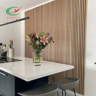 Moistureproof για πολλές χρήσεις επιτροπών 2400X600mm ξύλινος ακουστικός δρύινος