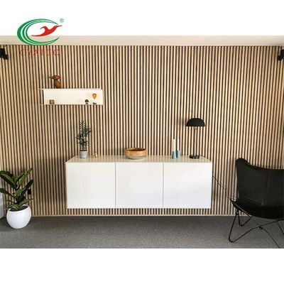 Fluted ξύλινος τοίχος σταθερό Multiscene ακουστικών επιτροπών Mildewproof