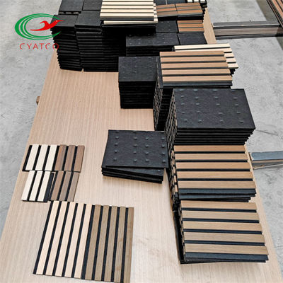Μη τοξικές μαύρες Soundproof ξύλινες επιτροπές, για πολλές χρήσεις ξύλινος ακουστικός τοίχος