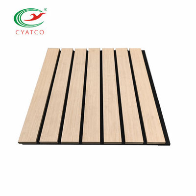 Ξύλινη υγιής ακουστική επιτροπή 2400x600mm πολυεστέρα μόνωση θερμότητας
