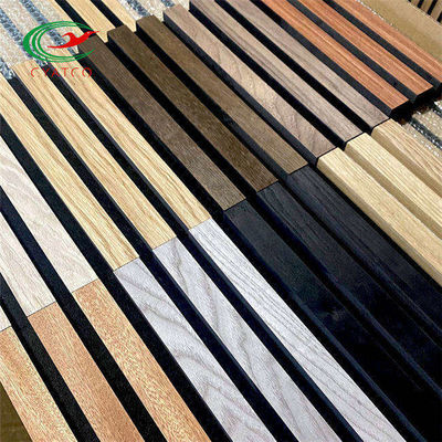 Μη τοξικός ακουστικός Slat Mildewproof τοίχος, μονωμένη θερμότητα ξύλινη ξύλινη επιτροπή