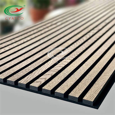 Fluted δρύινος Moistureproof πρακτικός επιτροπών τοίχων ξύλων καρυδιάς ακουστικός