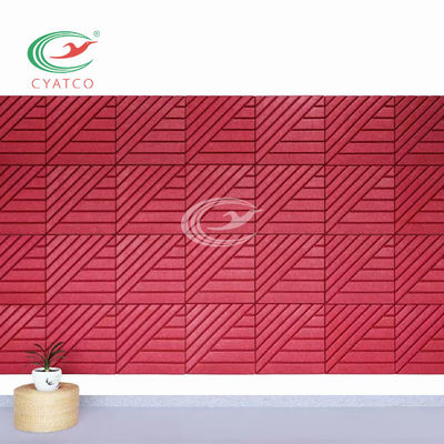 Soundproof αισθητές επιτροπές για τους τοίχους, ακουστική επιτροπή ινών πολυεστέρα αιθουσών συνεδριάσεων