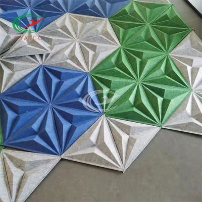 Ανακυκλωμένες σταθερές ακουστικές Hexagon επιτροπές, τρισδιάστατος Hexagon ήχος - απορροφώντας κεραμίδια τοίχων