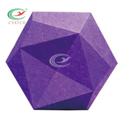 Τρισδιάστατες Hexagon ακουστικές επιτροπές ινών πολυεστέρα ανθεκτικές για το δωμάτιο μουσικής