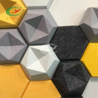 Οι ελαφριές τρισδιάστατες Hexagon ακουστικές επιτροπές καθιστούν αλεξίπυρες την ίνα πολυεστέρα