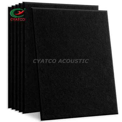 12mm Black Felt Wall Panels Τετράγωνο Ηχητικά Ασφαλές Πάρτινγκ Για Διακόσμηση Γραφείου