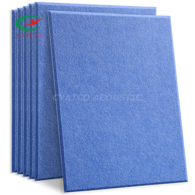 Προσαρμοσμένο σχήμα Blue Felt Wall Panels Eco Friendly Ακουστική θεραπεία για την τάξη