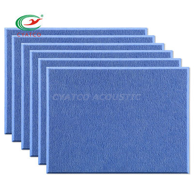 Προσαρμοσμένο σχήμα Blue Felt Wall Panels Eco Friendly Ακουστική θεραπεία για την τάξη