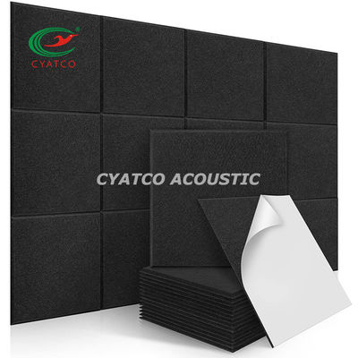Ελέγχου Reverb Φιλτό τοίχοι Πίνακες ακουστικής 9mm Black Polyeater